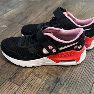 Nike Air Max Black with Red and Pink Accents
